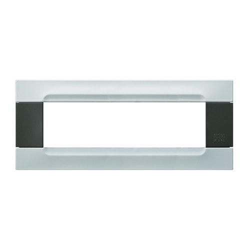 URMET - Placca metallo antracite 7 moduli bianco vega serie Kàdra.