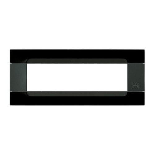 URMET - Placca metallo serie antracite Kàdra 7 moduli nero universo.