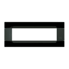URMET - Placca metallo serie antracite Kàdra 7 moduli nero universo.