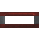 URMET - Placca 7 moduli serie antracite Kàdra metallo bordeaux metallizzato MET 7M.
