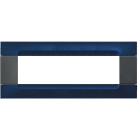URMET - Placca metallo antracite 7 moduli Kàdra blu metallizzato.