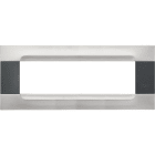 URMET - Placca metallo serie antracite 7 moduli nickel acciaio.