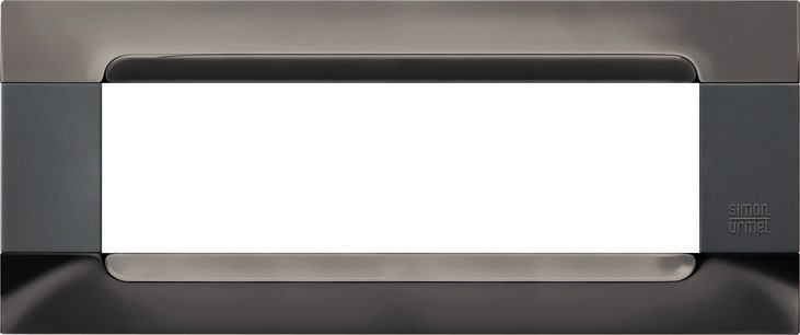 URMET - Placca metallo serie antracite Kàdra 7 moduli nickel nero.