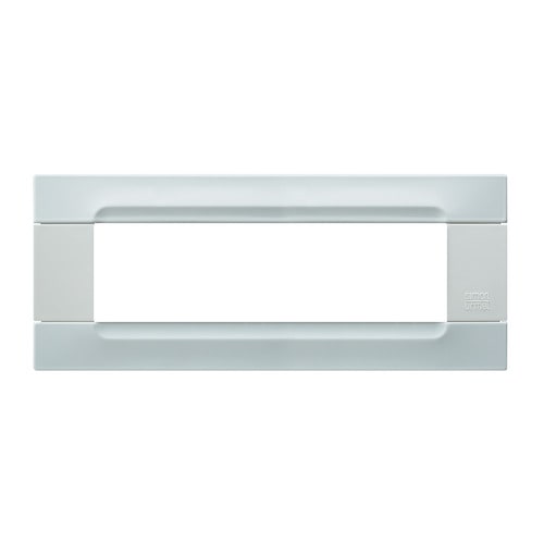 URMET - Placca 7 moduli, serie bianca Kàdra, in metallo bianco vega.