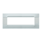 URMET - Placca 7 moduli, serie bianca Kàdra, in metallo bianco vega.