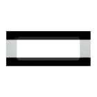 URMET - Placca 7 moduli serie bianca Kàdra in metallo nero universo.