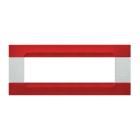 URMET - Placca metallo rosso orione 7 moduli serie bianca Kàdra.