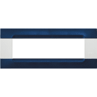 URMET - Placca metallo blu metallizzato 7 moduli serie bianca Kàdra.