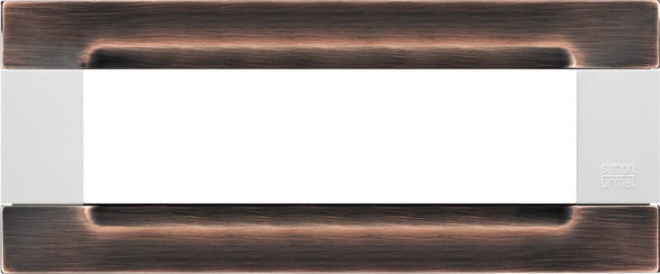 URMET - Placca metallo rame spazzolato 7 moduli serie bianca Kàdra.