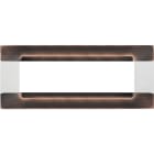 URMET - Placca metallo rame spazzolato 7 moduli serie bianca Kàdra.