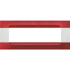 URMET - Placca metallo rosso metallico 7 moduli serie bianca Kàdra.