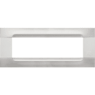 URMET - Placca metallo serie bianca Kàdra 7 moduli nickel acciaio.