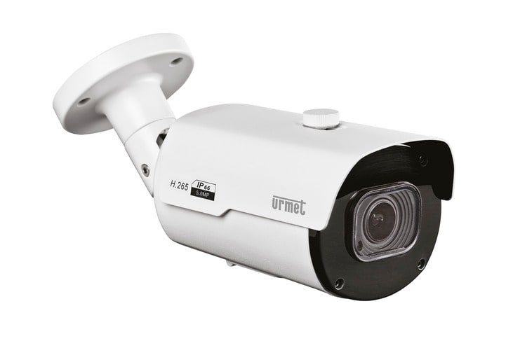 URMET - Telecamera bullet 5M IP, ottica motorizzata 2.8-12mm, Building&Retail AI PLUS ECO.