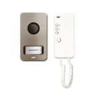 URMET - Kit audio mono-bifamiliare con pulsantiera Mikra e citofono Mìro, sistema 5 fili, compatibile con impianti 4+N, completo di 1150. 1122/601