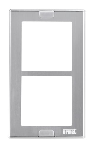 URMET - Cornice coprifilomuro con telaio squadrato, 2 moduli, Sinthesi S2. 1148/62