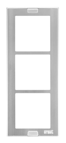URMET - Cornice coprifilomuro con telaio squadrato, 3 moduli, Sinthesi S2. 1148/63