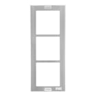 URMET - Cornice coprifilomuro con telaio squadrato, 3 moduli, Sinthesi S2.
