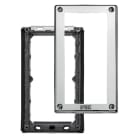 URMET - Telaio portamoduli con cornice, 2 moduli, Sinthesi Steel, 1 fila.