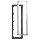 URMET - Telaio portamoduli con cornice, 4 moduli, Sinthesi Steel, 1 fila.