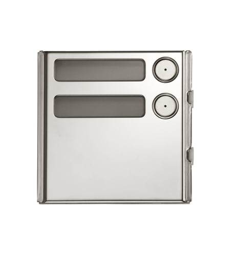 URMET - Modulo 2 pulsanti con espansore integrato, acciaio inossidabile, sistema 2Voice.