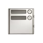 URMET - Modulo 2 pulsanti con espansore integrato, acciaio inossidabile, sistema 2Voice. 1158/82