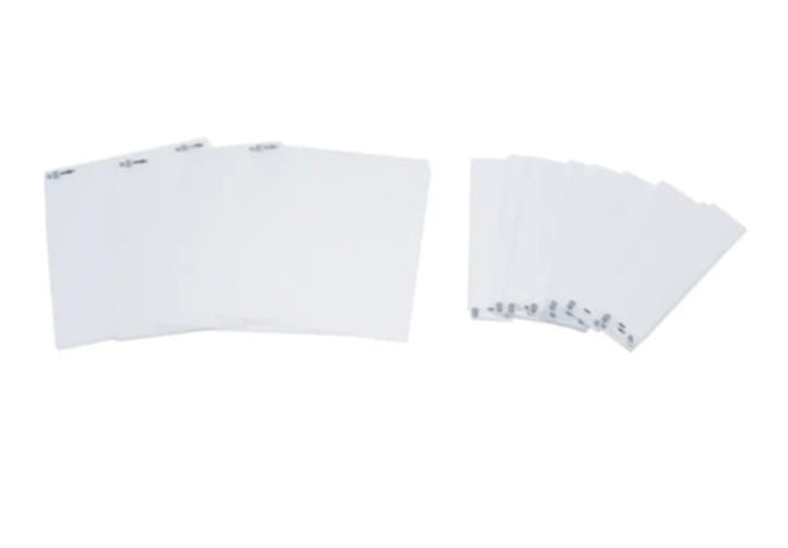 URMET - Set cartellini portanome Alpha doppio pulsante bianco TST.