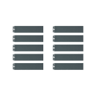 URMET - Set 10 cartellini portanome Alpha singolo grigio TST. 1168/104G