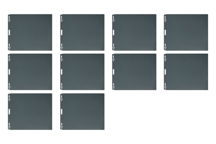 URMET - Set 10 cartellini portanome Alpha doppio pulsante grigio TST.