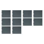 URMET - Set 10 cartellini portanome Alpha doppio pulsante grigio TST.