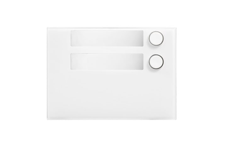 URMET - Frontale 2 tasti Alpha bianco Frontalino ad 2 tasti B. 1168/12W