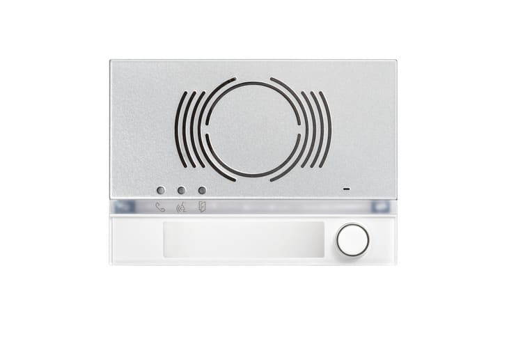 URMET - Frontale per posto esterno audio, 1 pulsante, Alpha, bianco, FRONTALINO 1T PER PE AUDIO B.