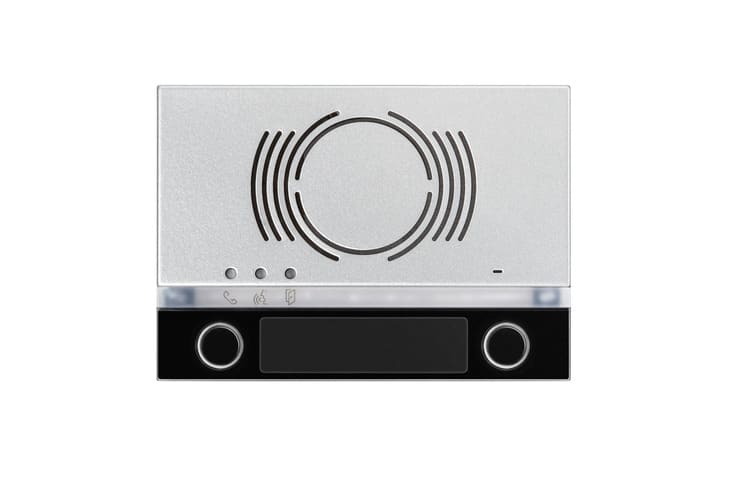 URMET - Frontale per posto esterno audio 2 pulsanti Alpha nero Frontalino 2T per PE audio.