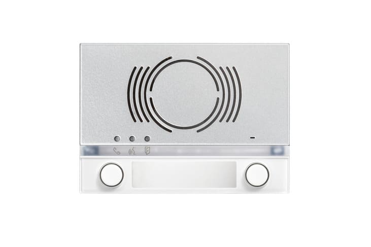 URMET - Frontale per posto esterno audio, 2 pulsanti, Alpha, bianco FRONTALINO 2T PER PE AUDIO B.