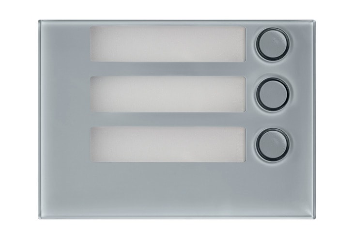 URMET - Frontale a 3 tasti grigio Alpha. 1168/13G