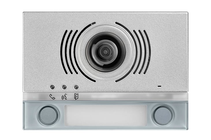 URMET - Frontale 2 pulsanti per videocitofono esterno Alpha grigio. 1168/142G