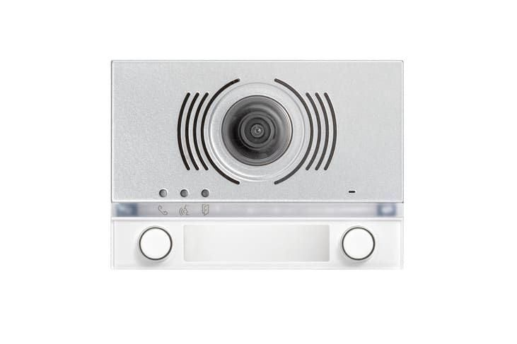 URMET - Frontale per posto esterno video, 2 pulsanti, Alpha, bianco FRONTALINO 2T PER PE A/V B. 1168/142W