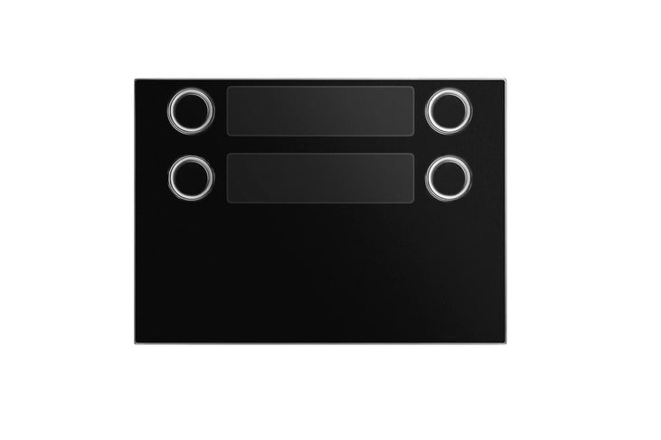 URMET - Frontale a 4 pulsanti su 2 file Alpha nero.