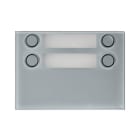 URMET - Frontale a 4 pulsanti su 2 file grigio Alpha.