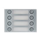 URMET - Frontale per modulo pulsanti 1168/8, 8 pulsanti su 2 file, grigio, Alpha, frontalino a 8T 2 file grigio.