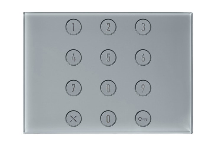 URMET - modulo apriporta tastiera numerica alpha grigio, tast numerica grigio.