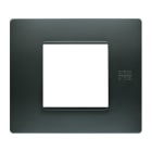 URMET - Placca Flexa in tecnopolimero antracite per 2 moduli.