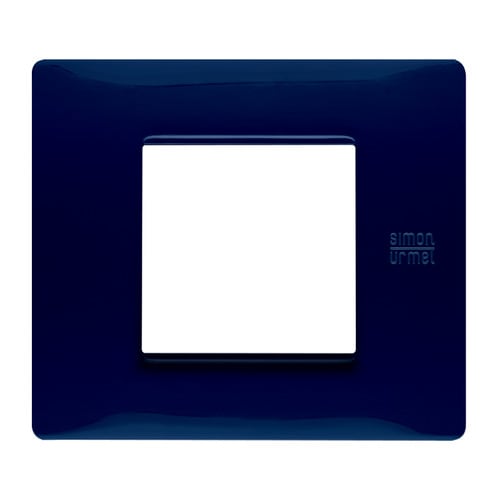 URMET - Placca Flexa in tecnopolimero blu per 2 moduli.