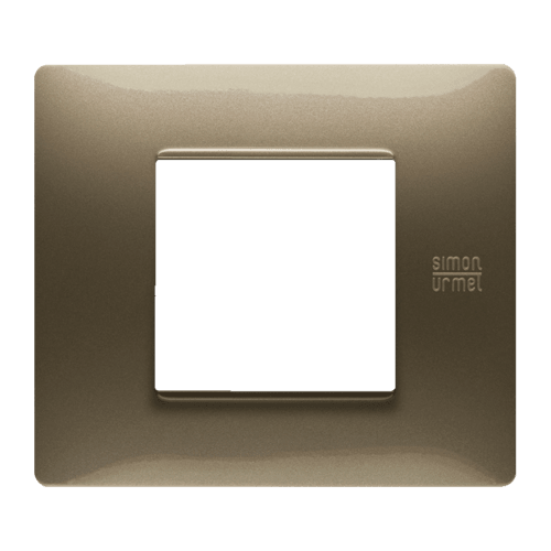 URMET - Placca Flexa in tecnopolimero bronzo per 2 moduli.