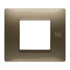 URMET - Placca Flexa in tecnopolimero bronzo per 2 moduli. 11802.BR