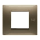 URMET - Placca Flexa in tecnopolimero bronzo per 2 moduli.
