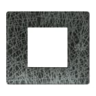 URMET - Placca Flexa in tecnopolimero per 2 moduli, colore net.