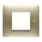 URMET - Placca Flexa in tecnopolimero oro satinato 2 moduli.