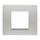 URMET - Placca Flexa in tecnopolimero per 2 moduli, colore polvere. 11802.PV