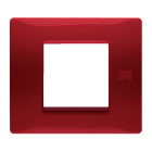 URMET - Placca Flexa in tecnopolimero rosso per 2 moduli.
