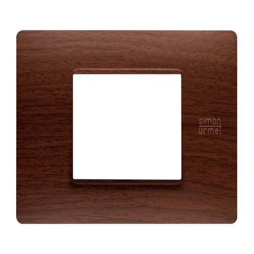 URMET - Placca Flexa in tecnopolimero per 2 moduli, finitura rovere.